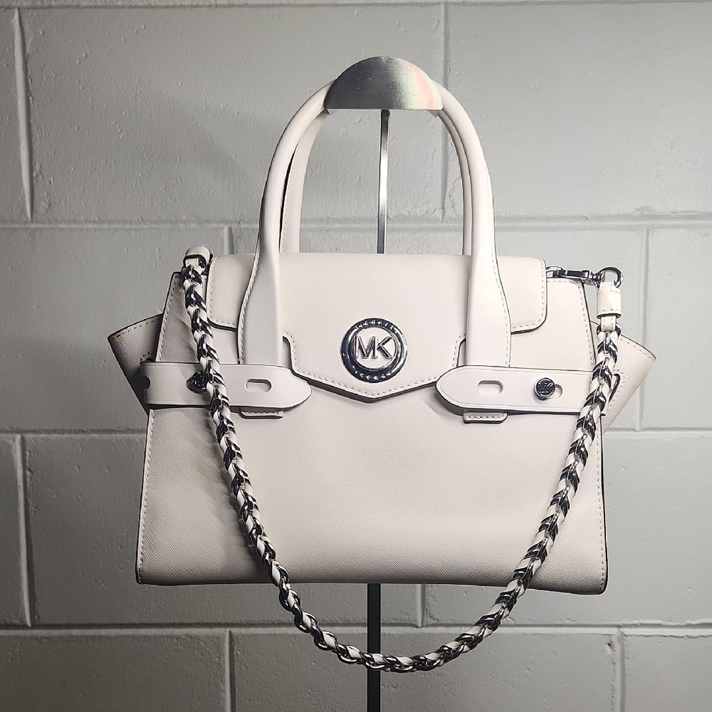 Michael Kors White Leather Two-way Handbag
